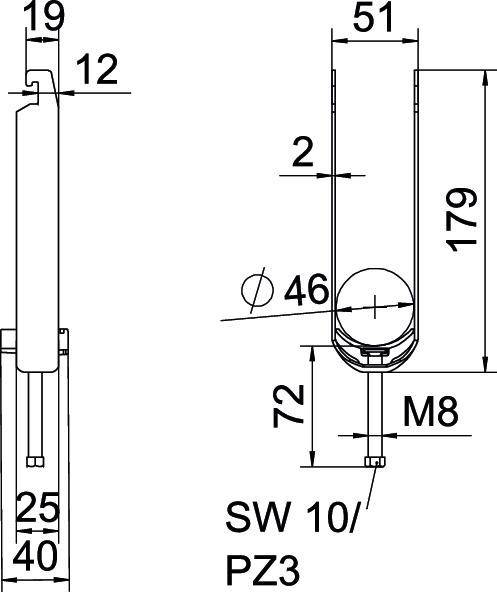 50 Stk. OBO Bettermann Bügelschelle BS-U3-K-46 FT