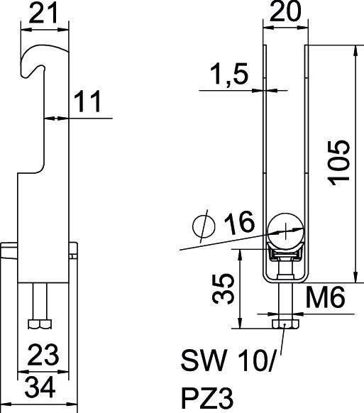50 Stk. OBO Bettermann Bügelschelle BS-W2-K-16 FT