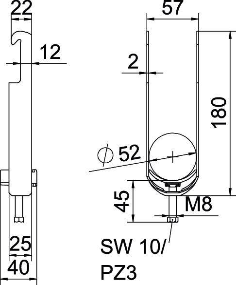 OBO Bettermann Bügelschelle BS-W2-K-52 FT