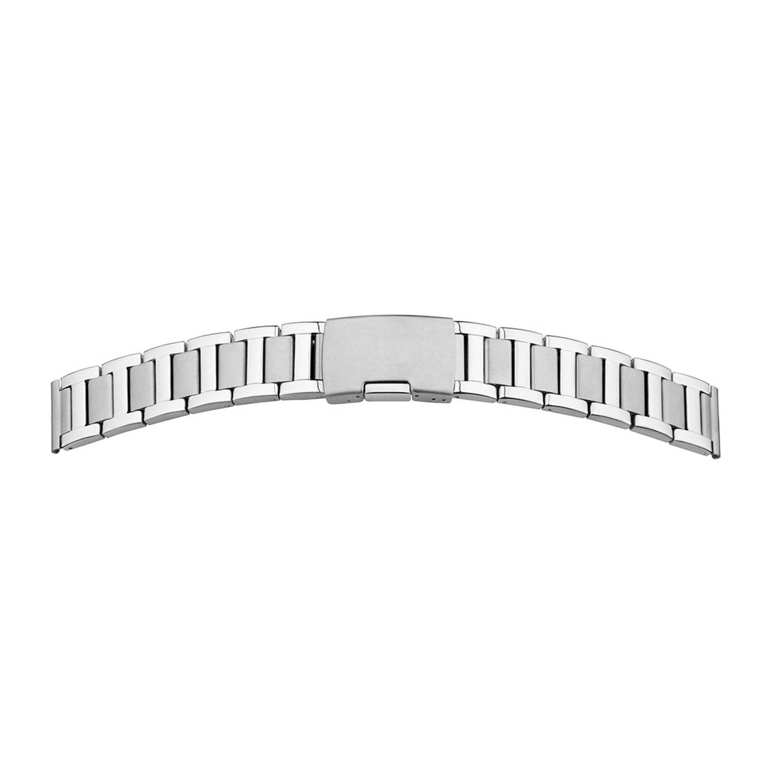 SELVA Quick-Release Metallband, Uhrenarmband aus Edelstahl, mit Faltschließe