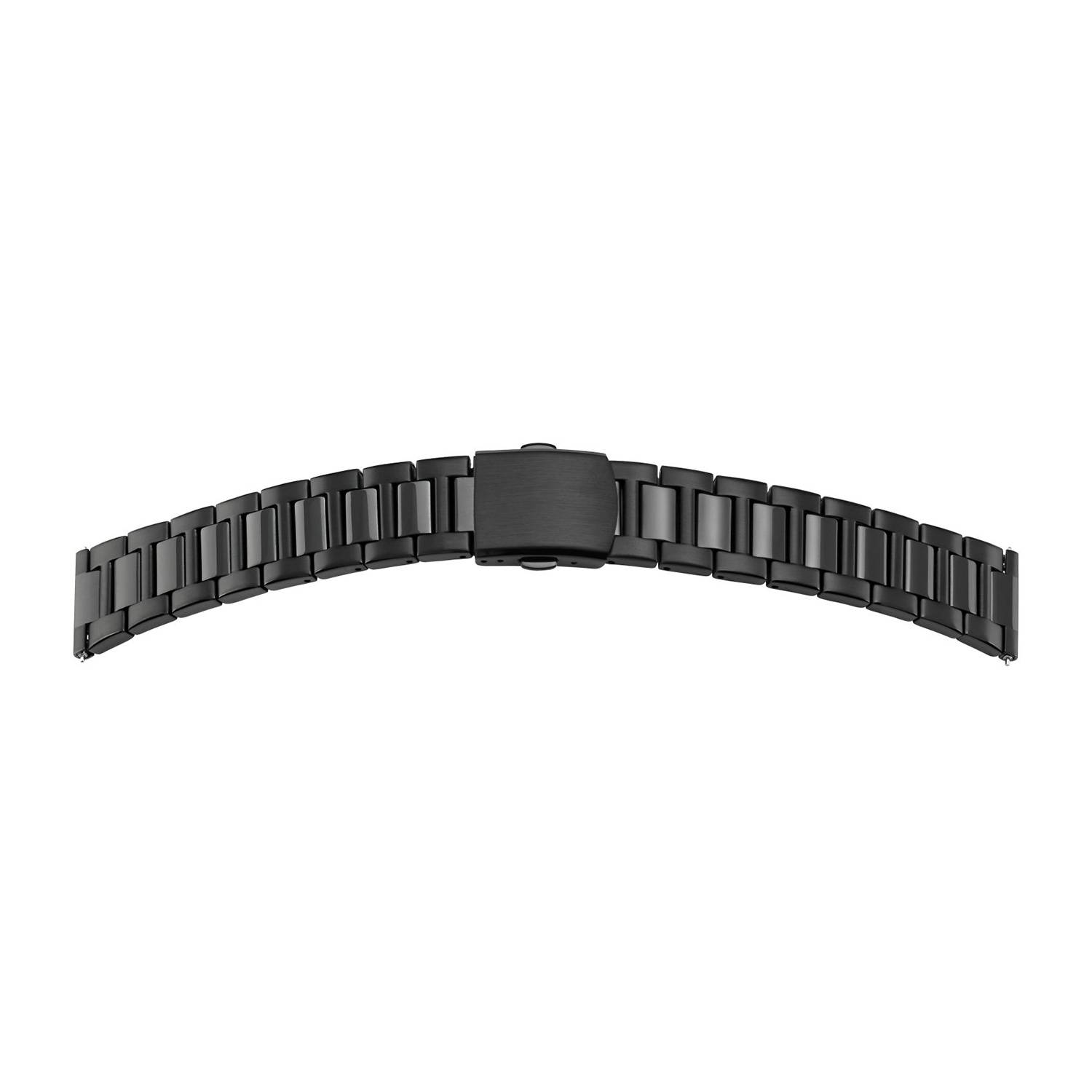 SELVA Quick-Release Metallband, Uhrenarmband aus Edelstahl, mit Faltschließe