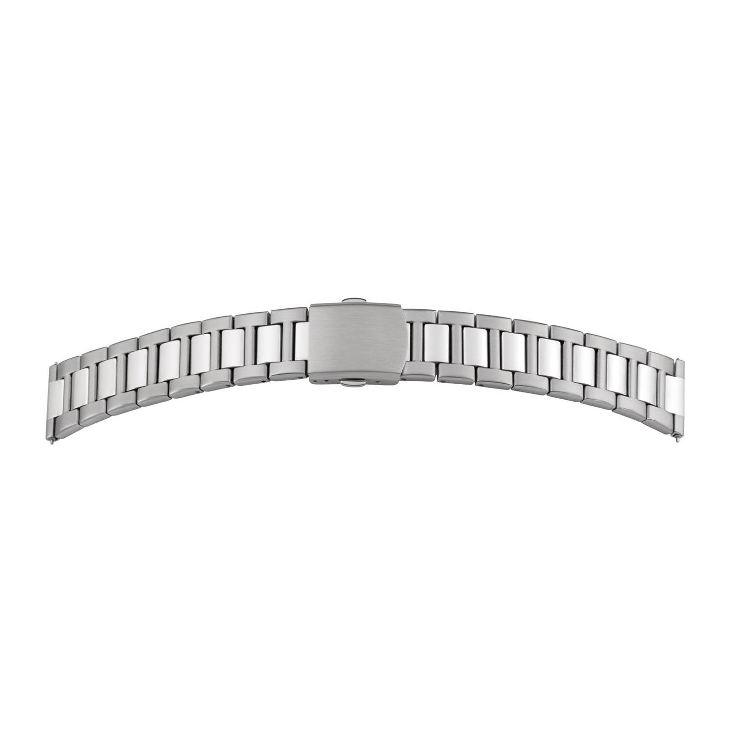 SELVA Quick-Release Metallband, Uhrenarmband aus Edelstahl, mit Faltschließe