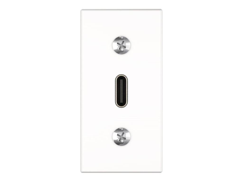 Kindermann Konnect flex 45 click USB Typ C - Modulares Faceplate-Snap-In - USB T