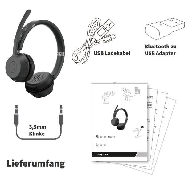 Bluetooth Headset GB-2 mit USB-Adapter