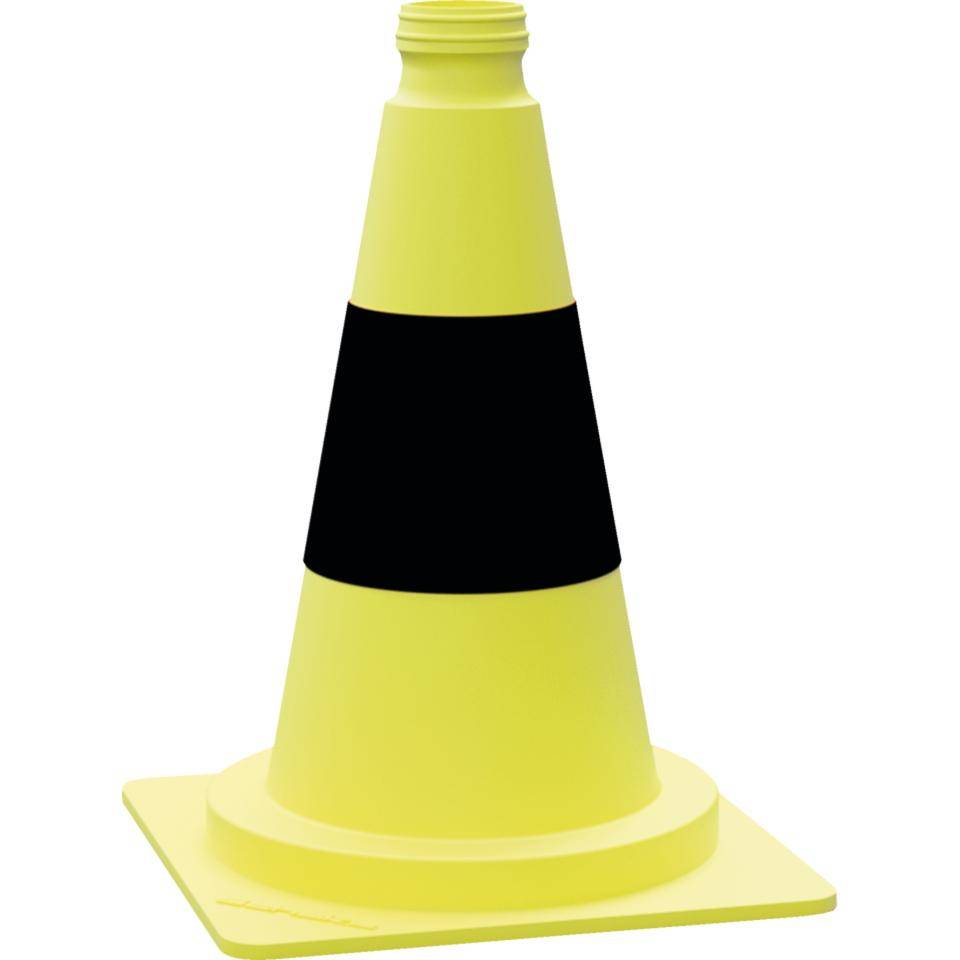Schake Leitkegel, gelb/schwarz, Kunststoff, Höhe 320mm, Fuß 230x230mm, 0,5kg