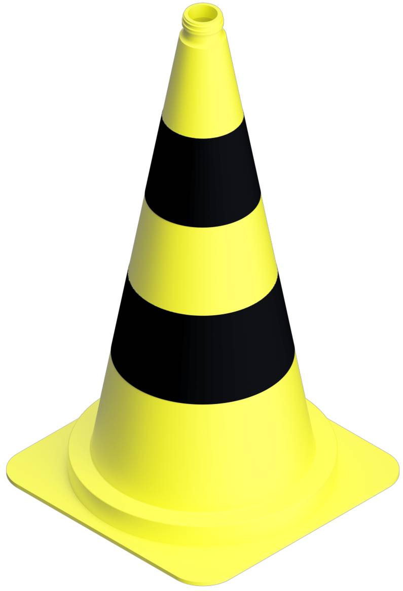 Schake 3L750G Leitkegel gelb gelb / schwarz Höhe: 750 mm