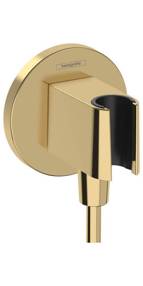 hansgrohe HG Wandanschluss FixFit S mit Brausehalter polished gold