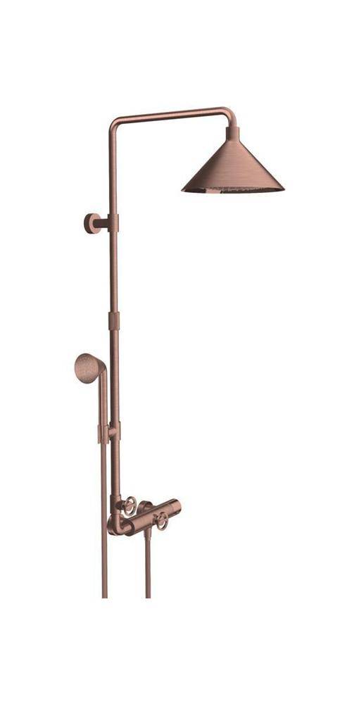 hansgrohe Showerpipe FRONT AXOR DN 15 m Therm. u 2jet Kopfbr bru red