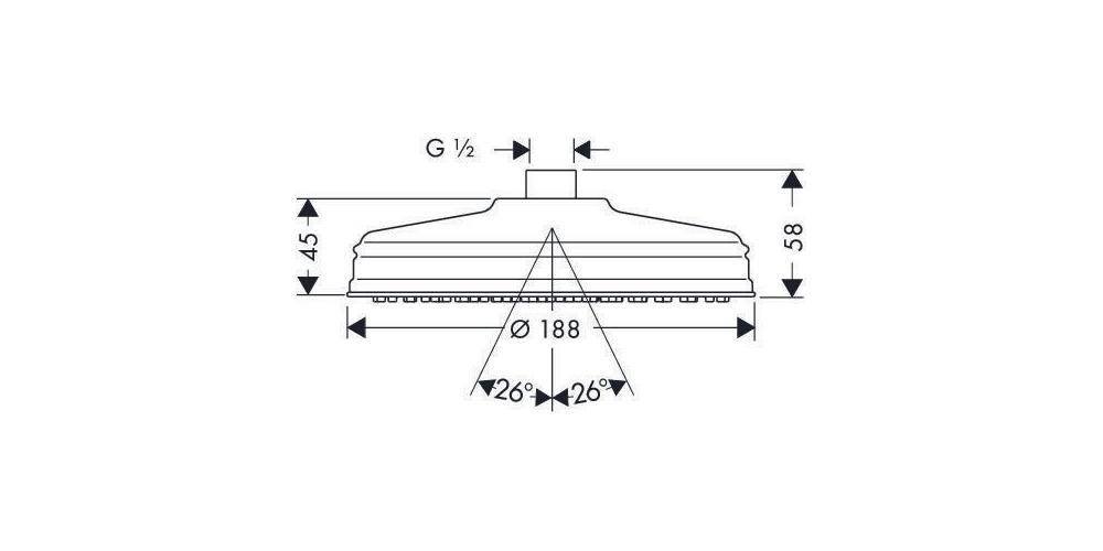 hansgrohe Tellerkopfbrause 180 1jet AXOR MONTREUX DN 15 brushed bronze