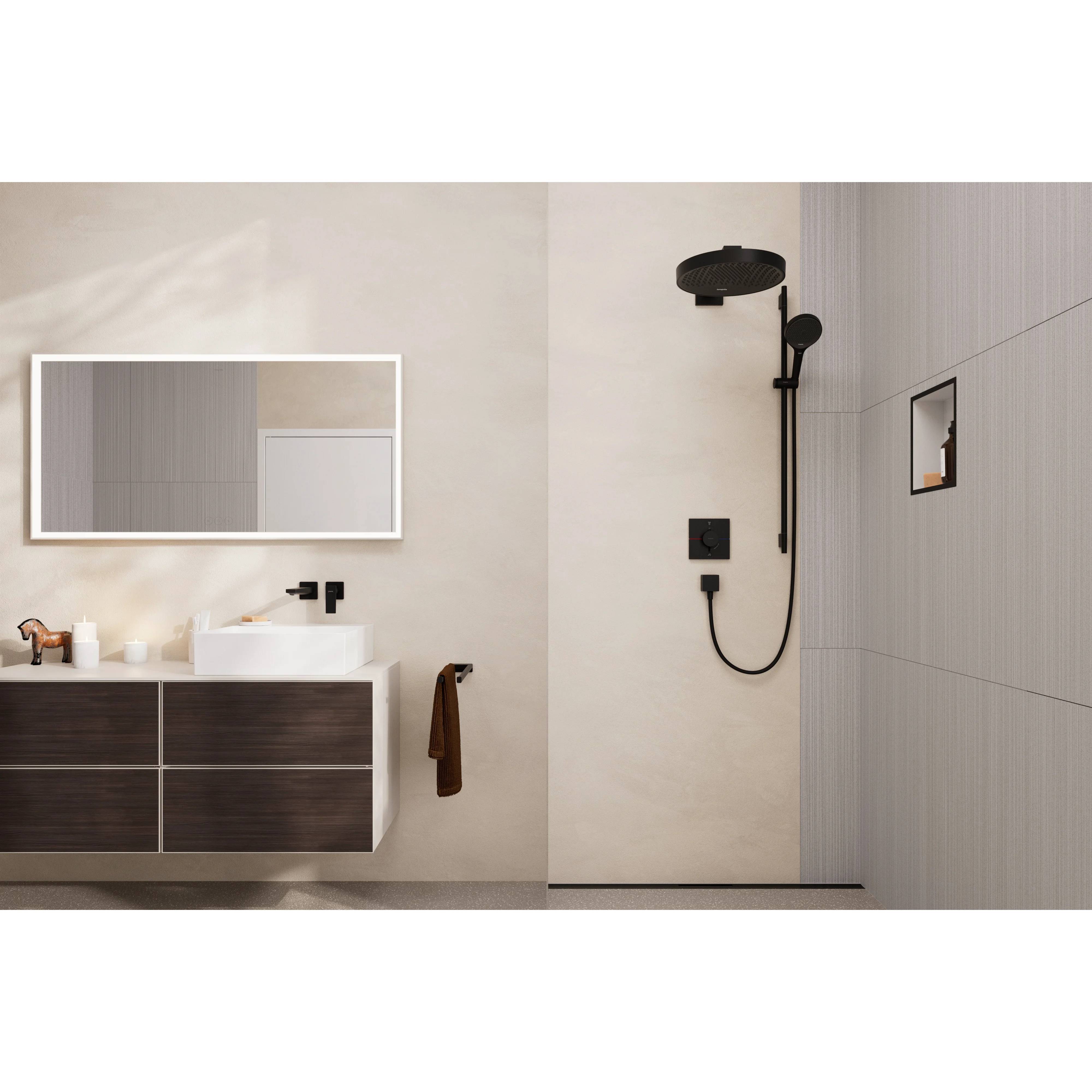 hansgrohe Brauseset, Rainfinity, 3jet, Stange 90cm, Schlauch 160cm, mattschwarz, 1 Stk.