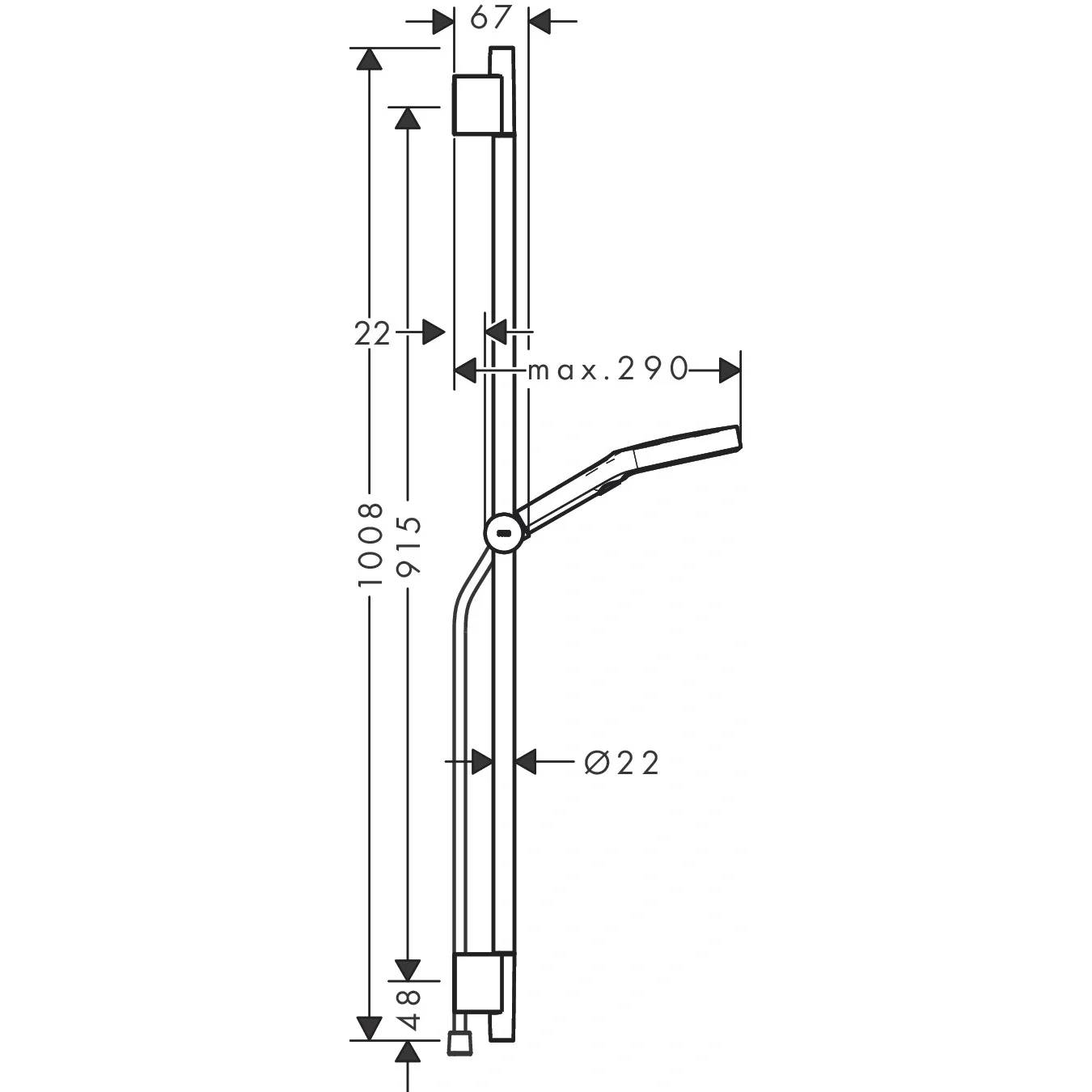 hansgrohe Brauseset, Rainfinity, 3jet, Stange 90cm, Schlauch 160cm, brushed bronze, 1 Stk.