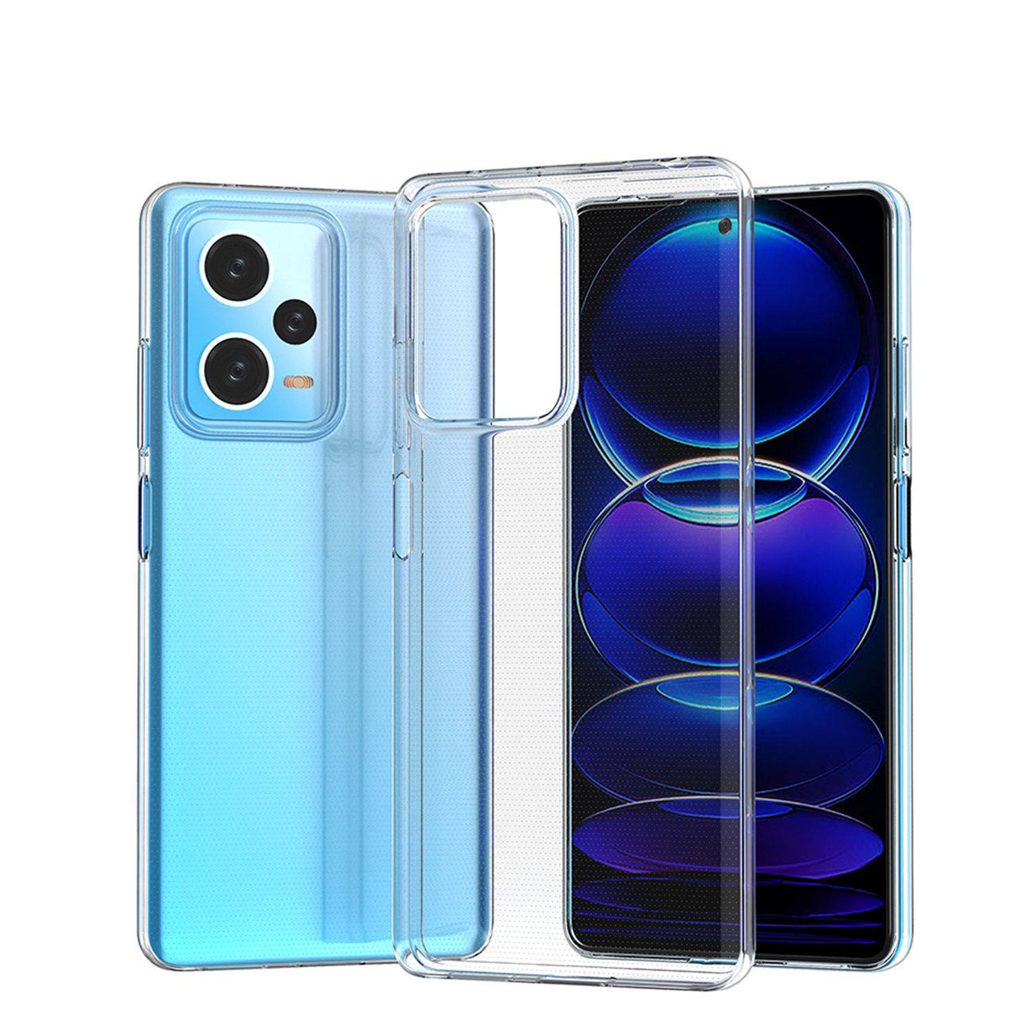 Ultra Clear 0.5mm Hülle kompatibel mit Xiaomi Redmi Note 12s Thin Cover Transparent