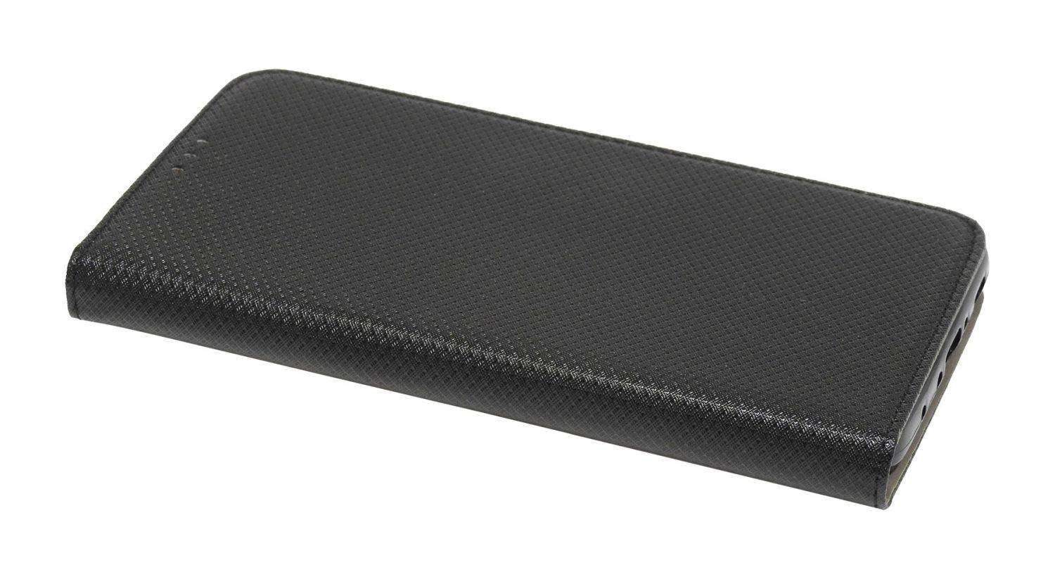 Buch Tasche "Smart" kompatibel mit Samsung Galaxy Xcover 6 Pro Handy Hülle mit Standfunktion, Kartenfach Schwarz