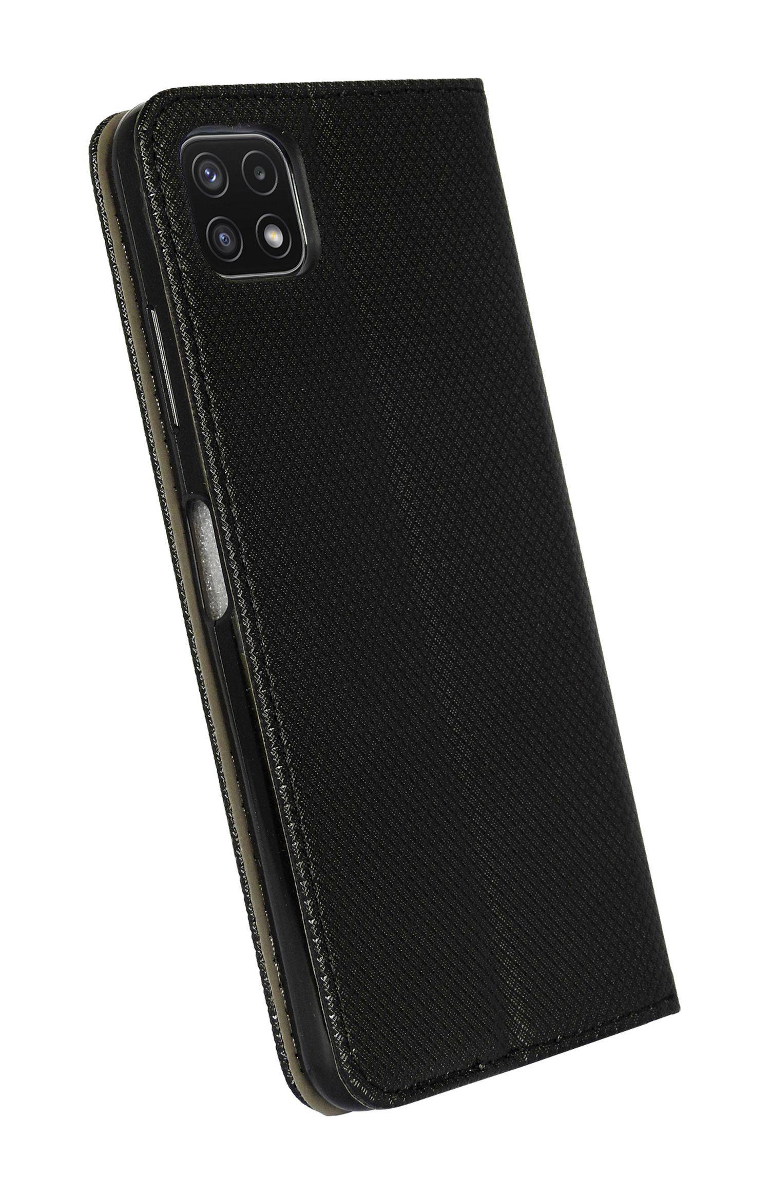 Buch Tasche "Smart" für SAMSUNG GALAXY A23 Handy Hülle Etui mit Standfunktion, Kartenfach Schwarz