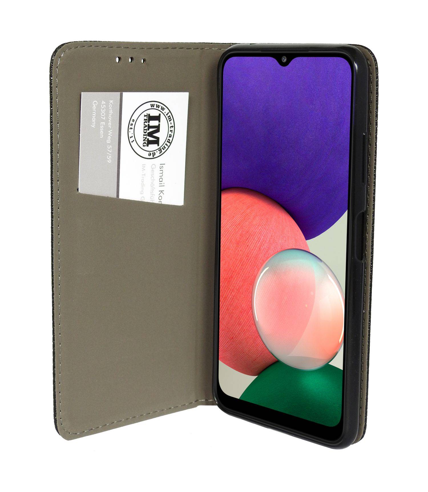 Buch Tasche "Smart" für SAMSUNG GALAXY A23 Handy Hülle Etui mit Standfunktion, Kartenfach Schwarz