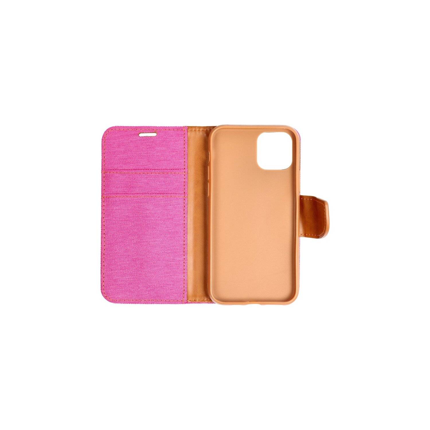 Elegante Handy Hülle CANVAS Buchholster kompatibel mit Xiaomi Redmi Note 13 5G Rosa