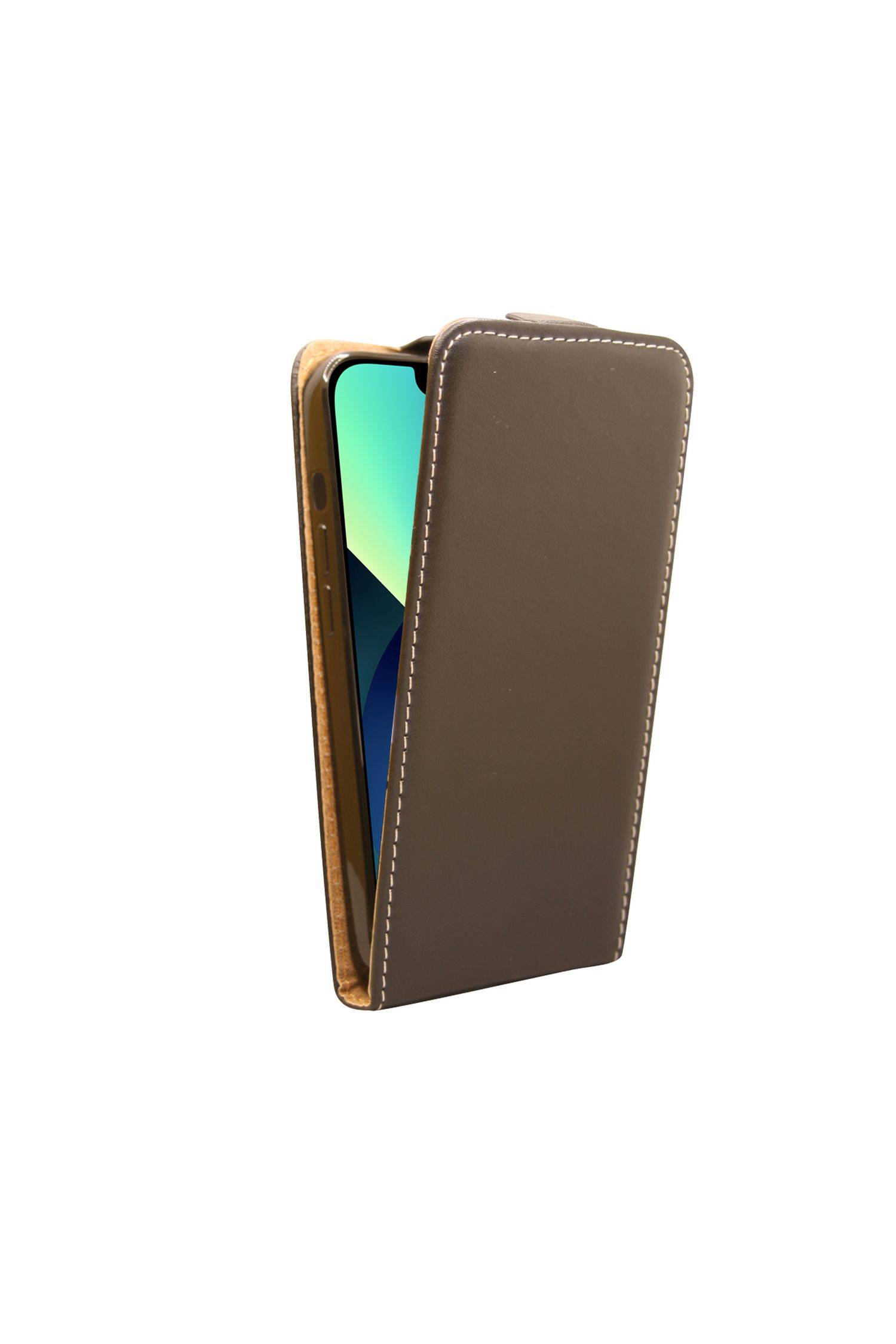 Flip Case kompatibel mit iPhone 14 Pro Handy Tasche vertikal aufklappbar Schutzhülle Klapp Hülle Schwarz