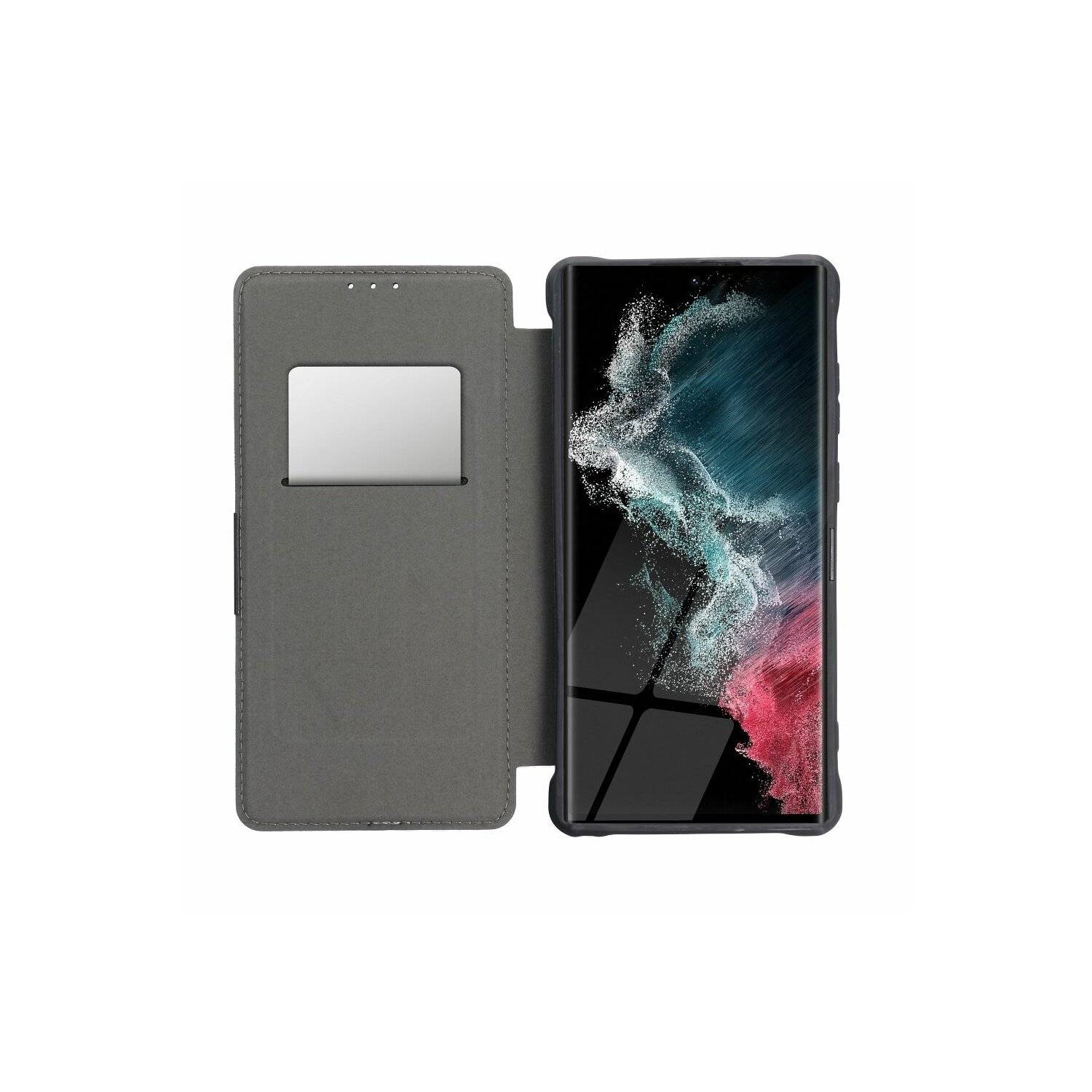 Handy Tasche "Razor" Buchtasche Hülle Magnet Carbon-Cover Kameraschutz kompatibel mit iPhone 14 Plus Blau