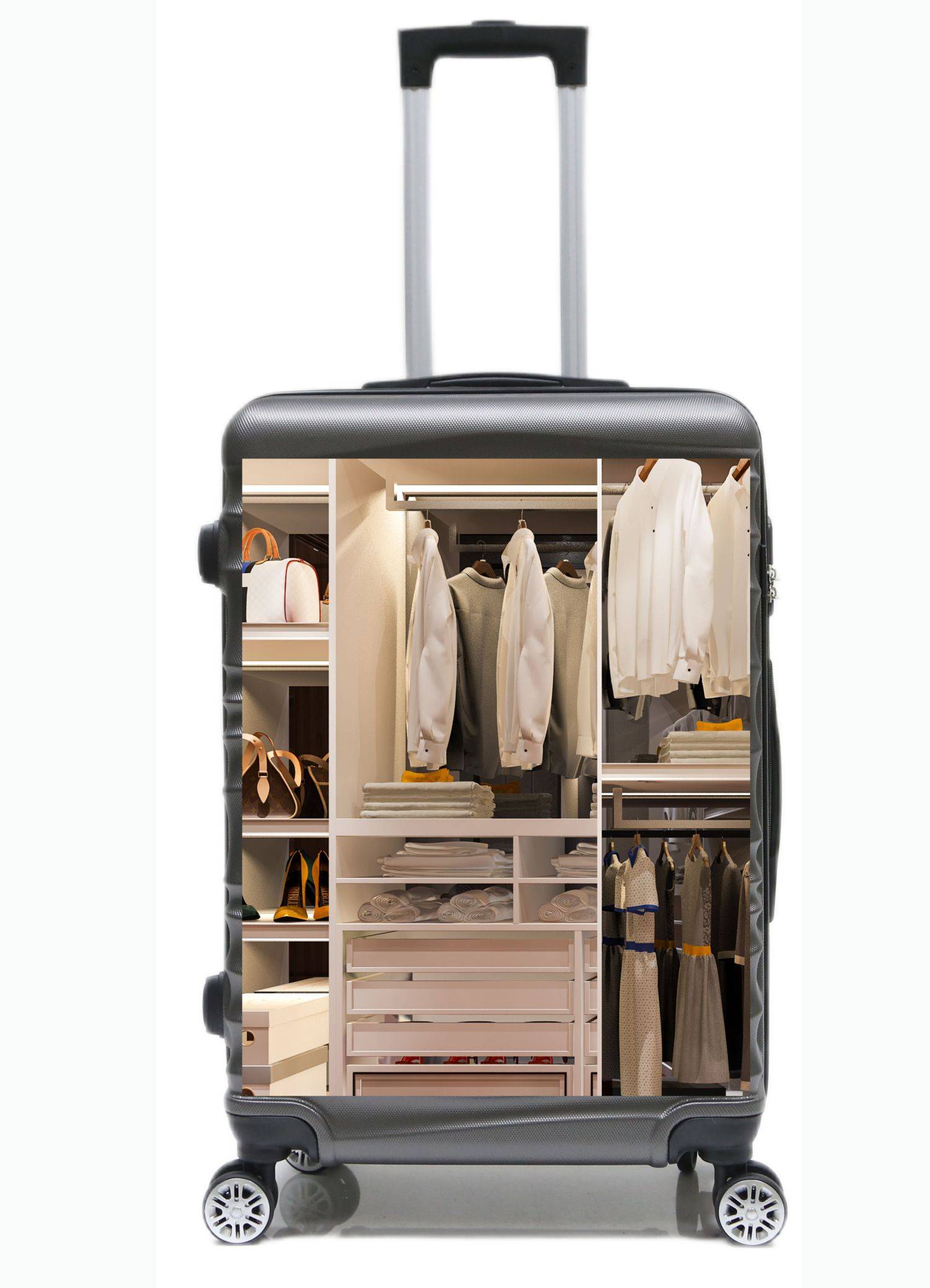 Reisekoffer Koffer 3 tlg Hartschale Trolley Set Kofferset Handgepäck Gepäck Reisetasche ABS-04 Grau