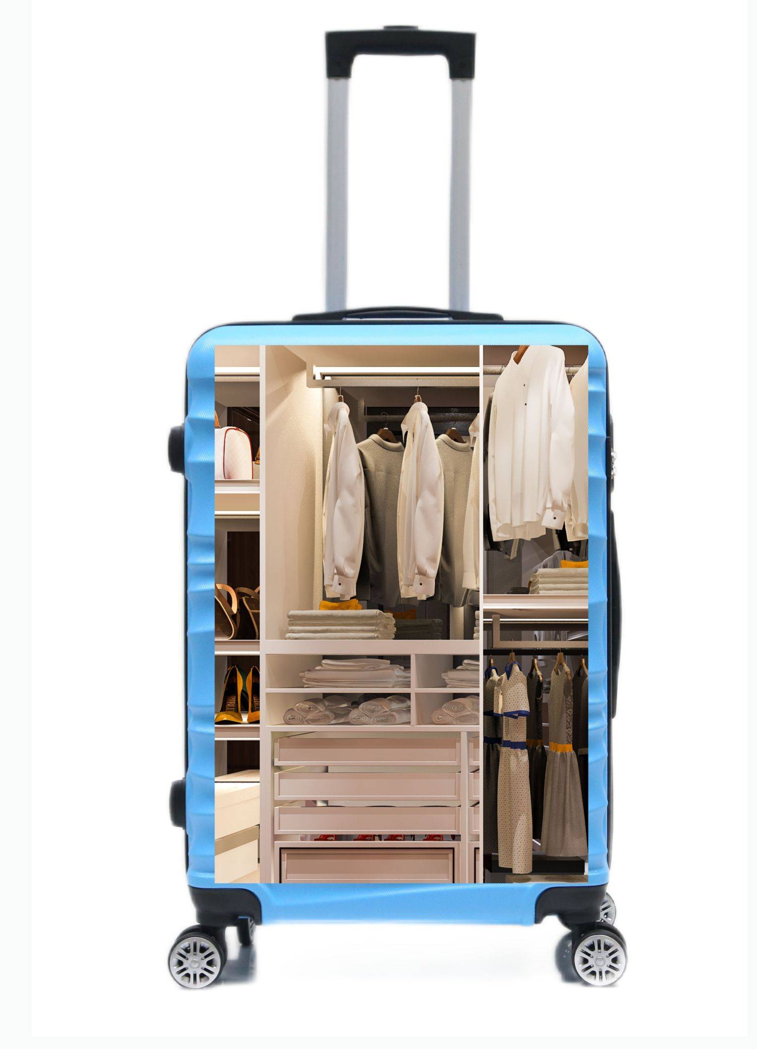 Reisekoffer Koffer 3 tlg Hartschale Trolley Set Kofferset Handgepäck Gepäck Reisetasche ABS-04 Blau