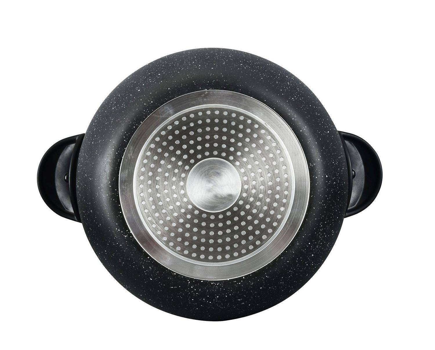 3 tlg Kuskus Topf 8L Dampfgarer COUSCOUS Ø24cm Dampfkocher Gemüse Steamer Induktion Mantykocher schwarz