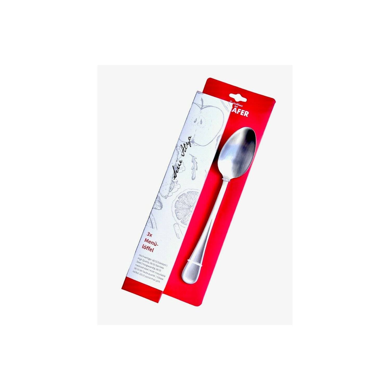 3x Besteck nach Wahl Menübesteck Serie Alya Edelstahl 18/10 Satiniert Menülöffel