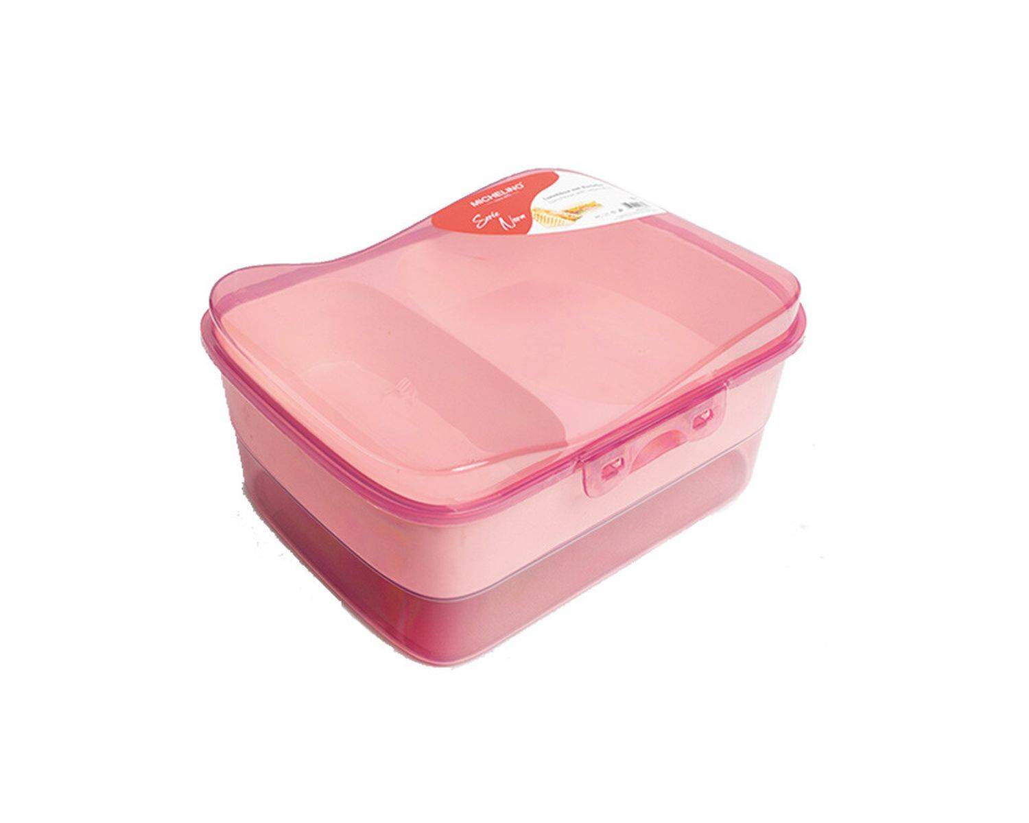 MICHELINO Lunchbox mit Einteiler Brotdose mit Fächern Spülmaschinengeeignet Rosa