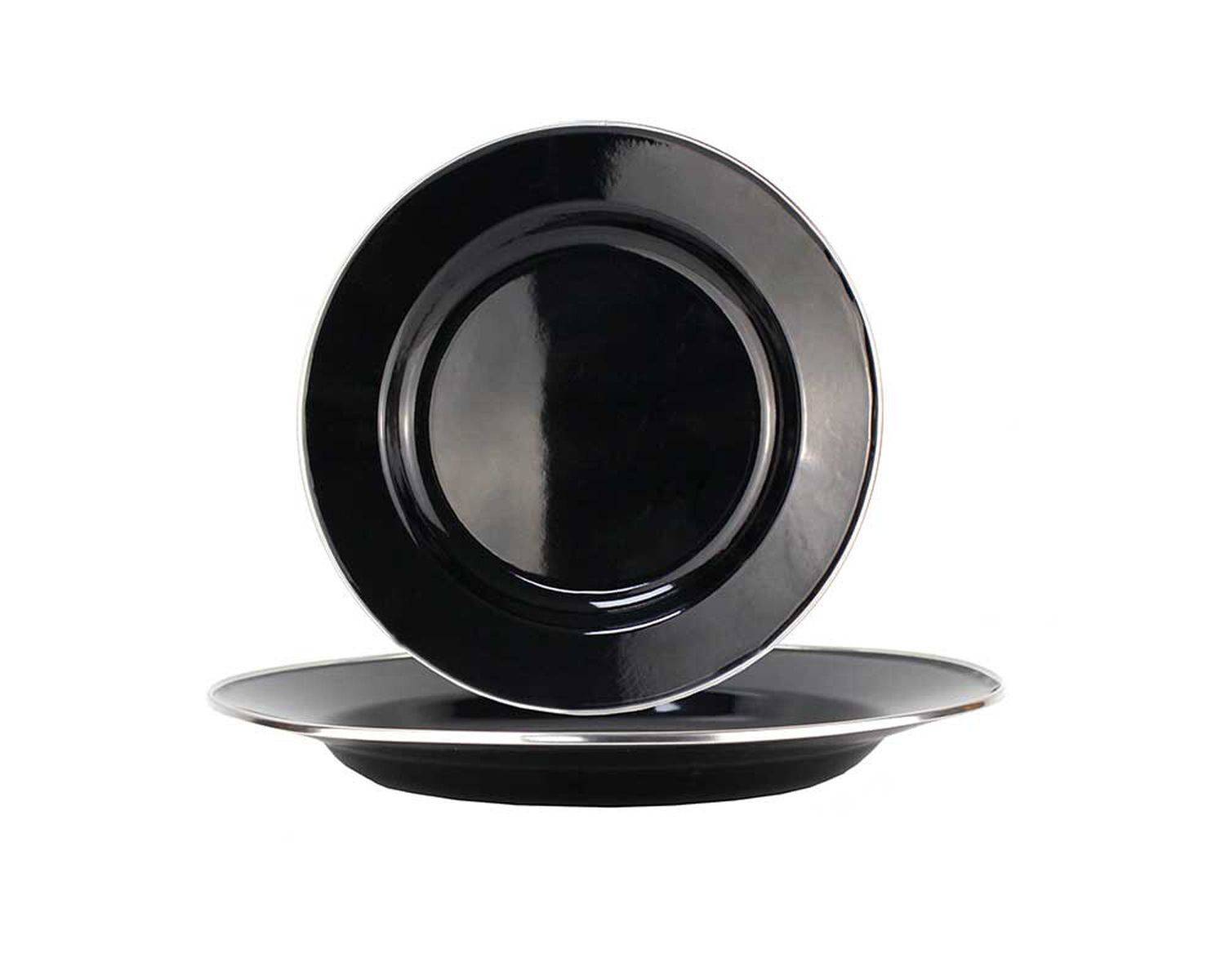 MICHELINO 2-tlg. Campingteller-Set Ø 24,5cm, Höhe 2,5cm Emaillebeschichtet