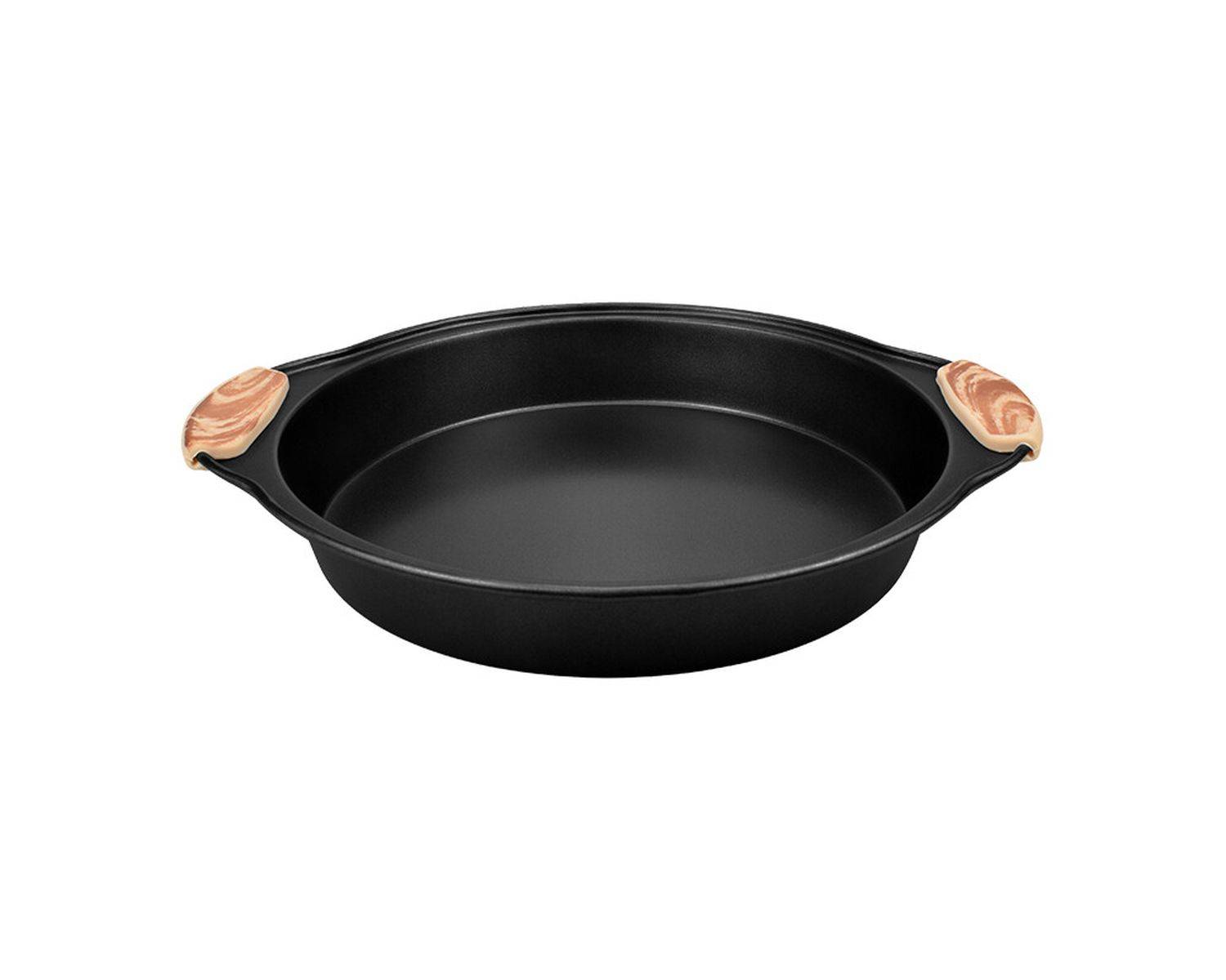 SCHÄFER Backform rund Maple Wood Antihaftbeschichtung scharz matt 28,5x24,5x4cm