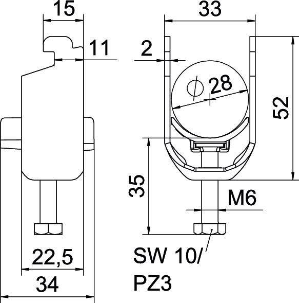 OBO Bettermann Bügelschelle BS-N1-K-28 FT