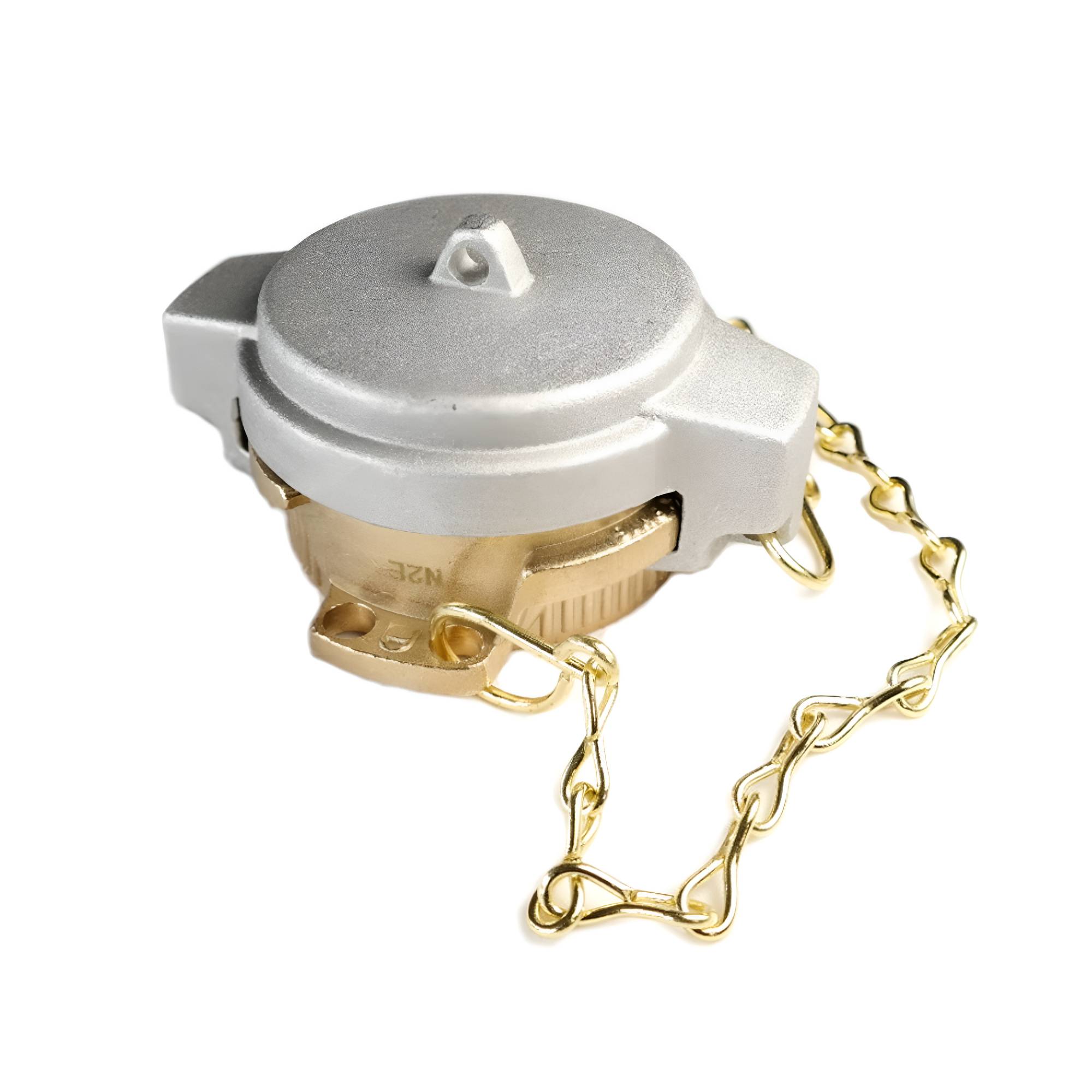 Füllverschluss 2" mit Alu Kappe und Kette für Heizöl