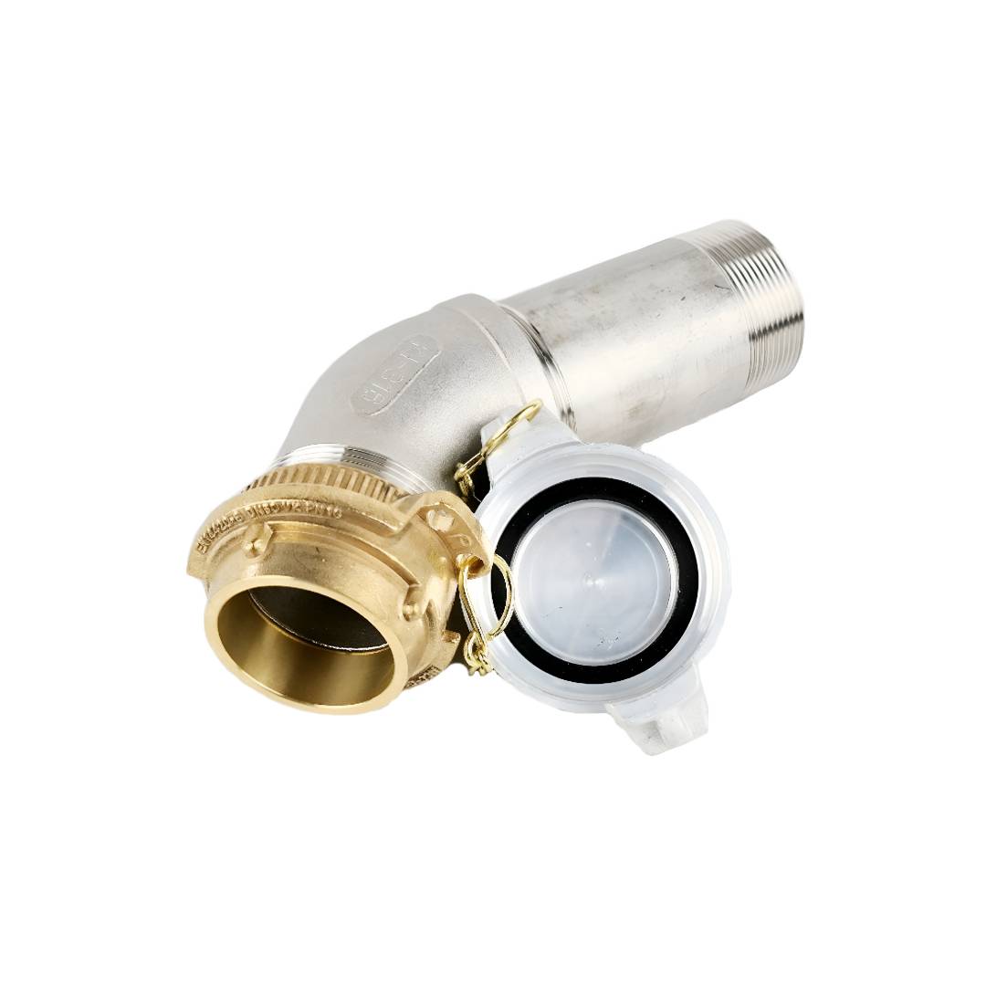 Füllstutzen 2" AG mit VK-50 TW-Kupplung 45° für Öltank