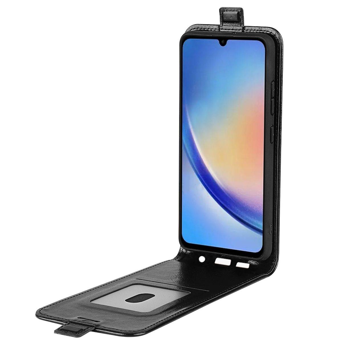 Für Samsung Galaxy A34 5G Fliptasche Schwarz Hülle Case Cover Etuis