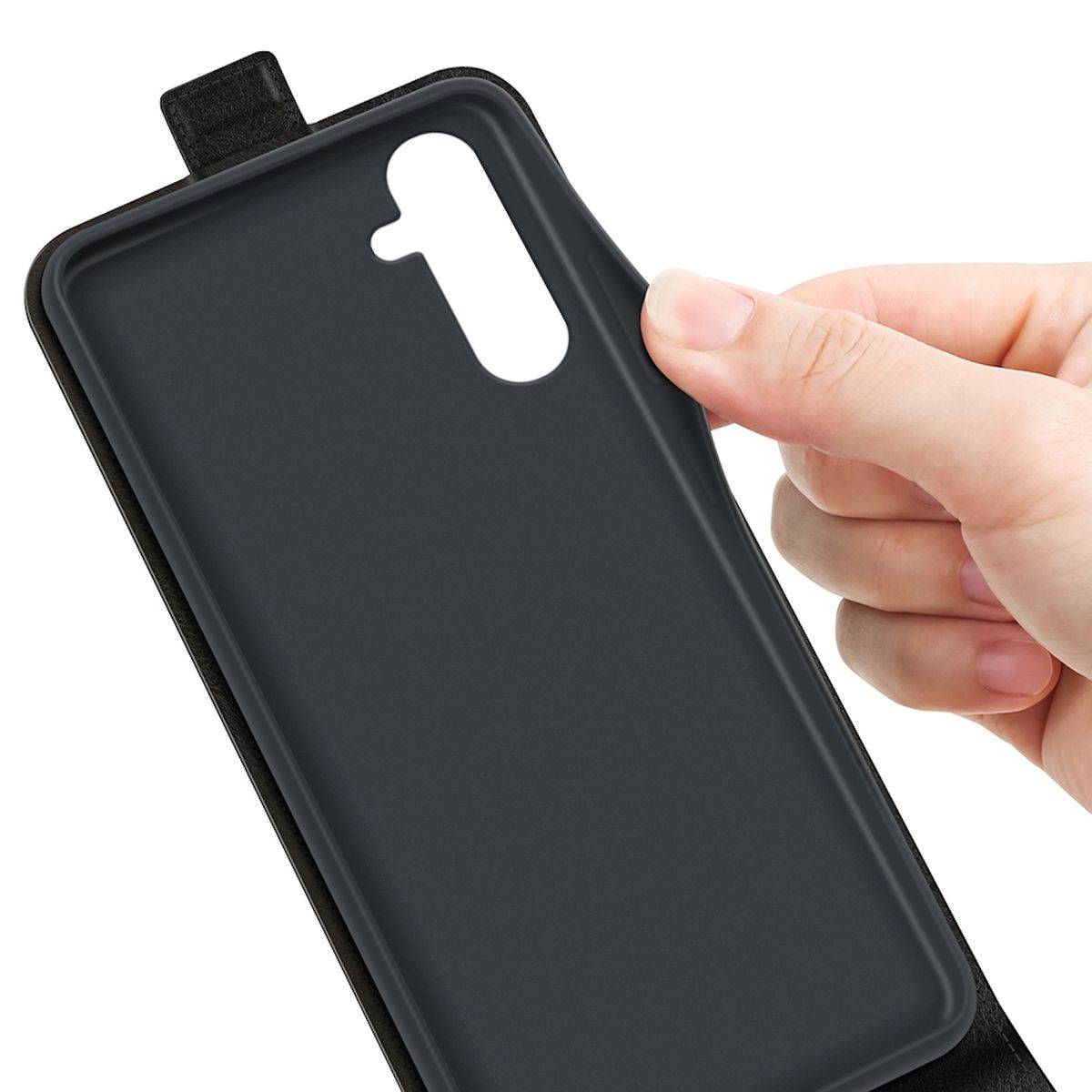 Für Samsung Galaxy A34 5G Fliptasche Schwarz Hülle Case Cover Etuis