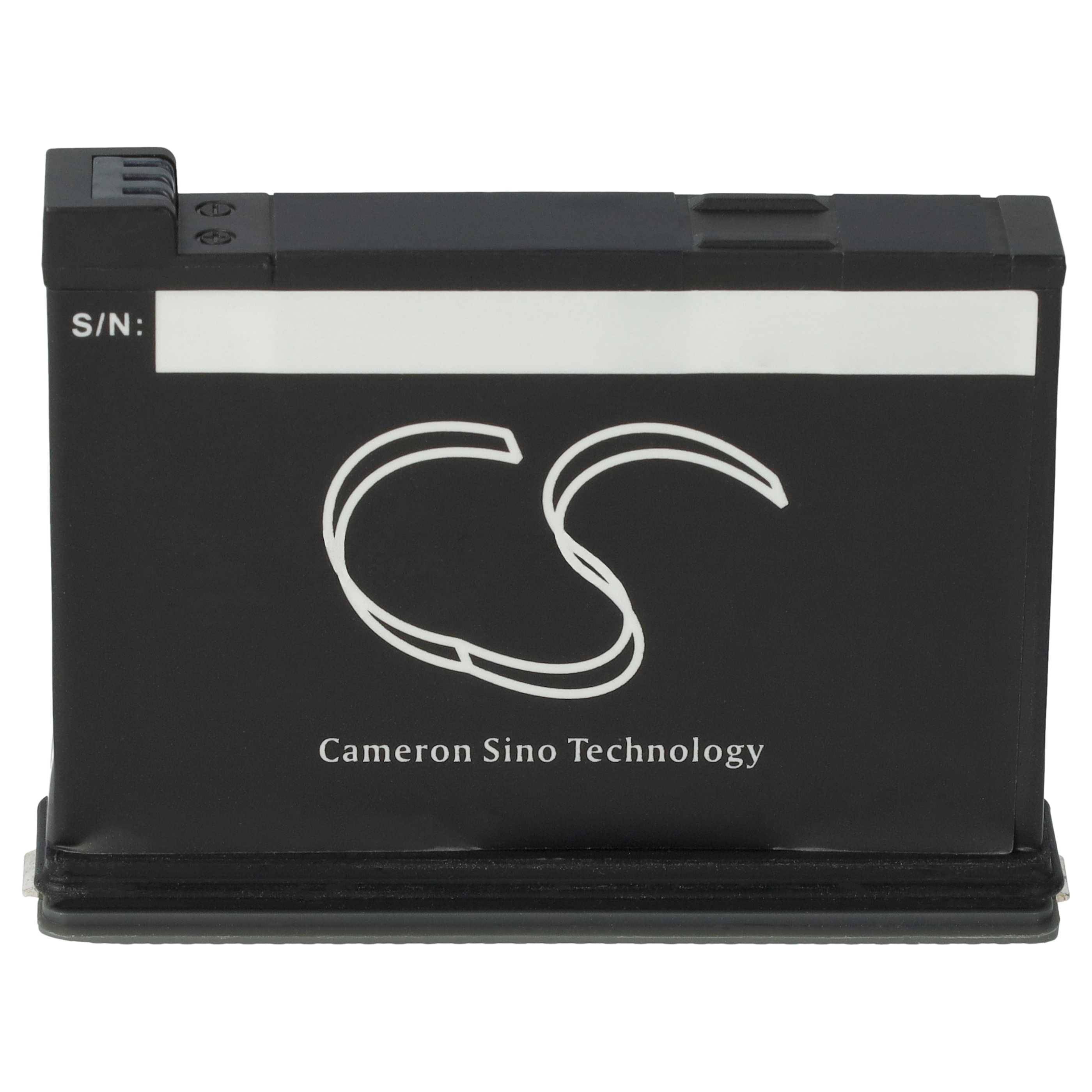 Eine schwarze Batterie mit dem Logo 