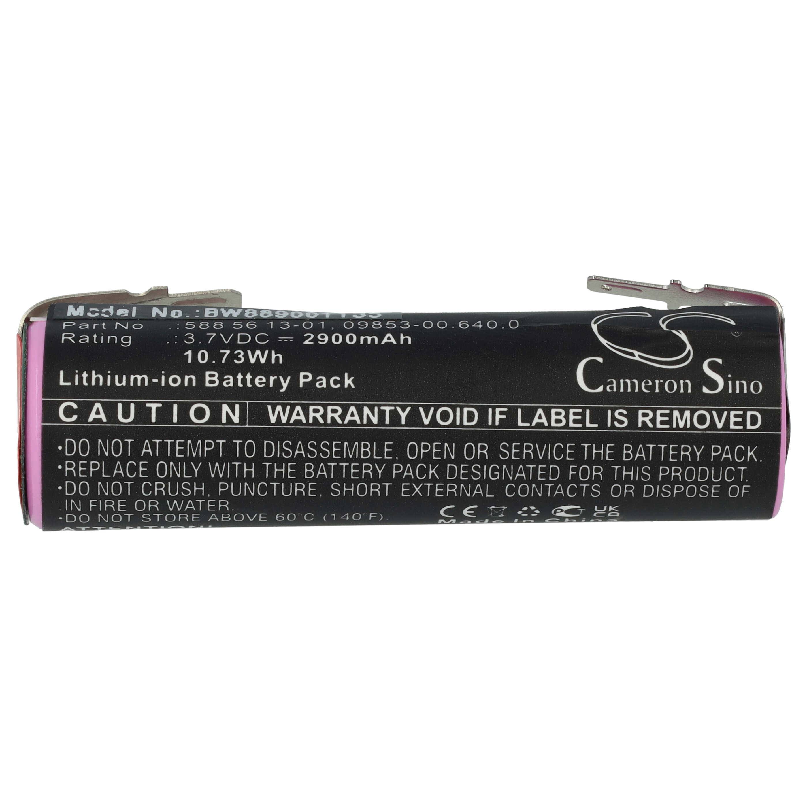 vhbw Akku kompatibel mit Gardena ComfortCut Li 9856-20, 9857-20, 9858-20 Grasschere, Strauchschere (2900mAh 3,7V Li-Ion)