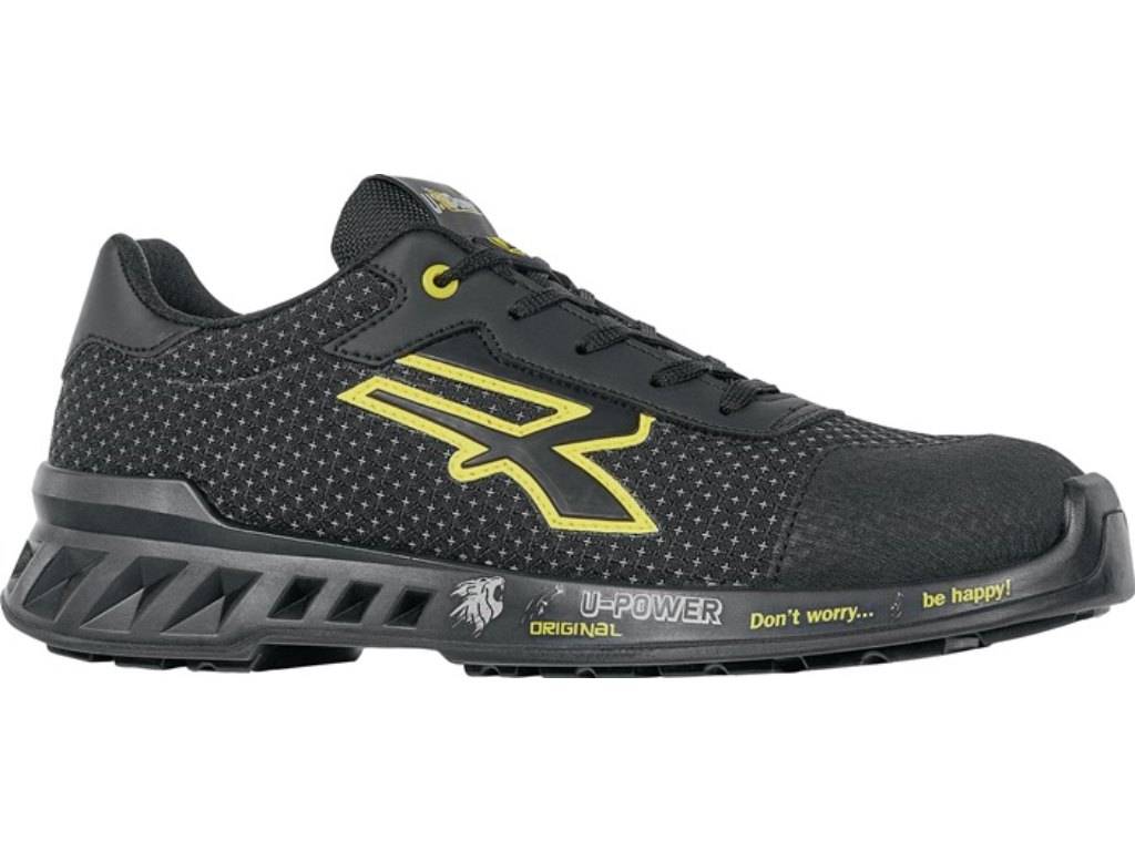 U.POWER RV20014-44 Sicherheitsschuh MATT Größe 44 schwarz/gelb S3 CI SRC ESD EN