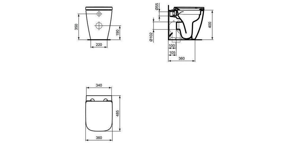 Ideal Standard WC-Sitz i.life S Wrapover Softclosing weiß weiß