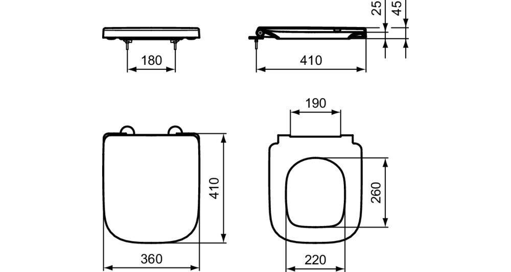 Ideal Standard WC-Sitz i.life S Wrapover Softclosing weiß weiß
