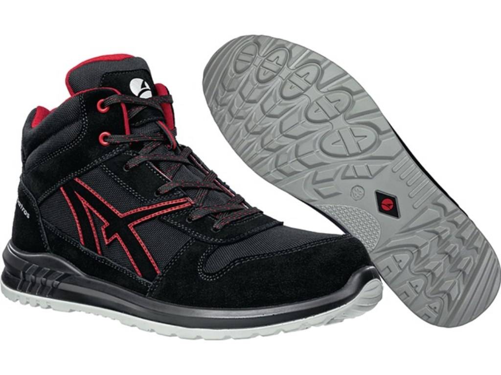 ALBATROS 638700210000040 Sicherheitsstiefel CLIFTON MID Größe 40 schwarz/rot S3