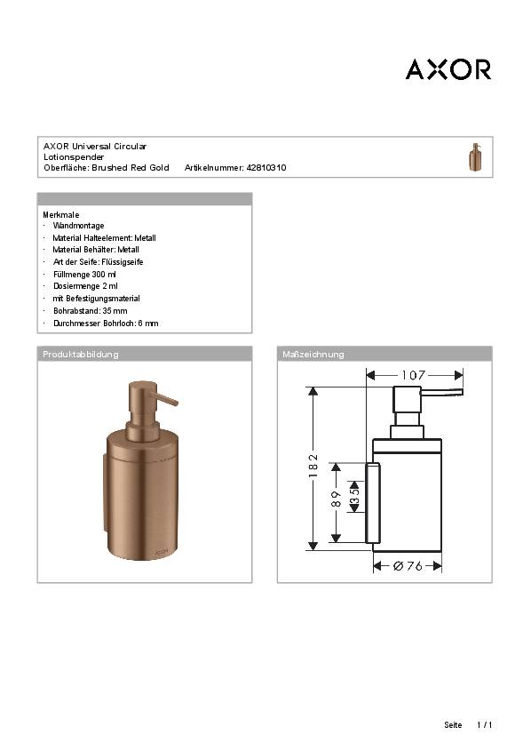 Lotionsspender HANSGROHE