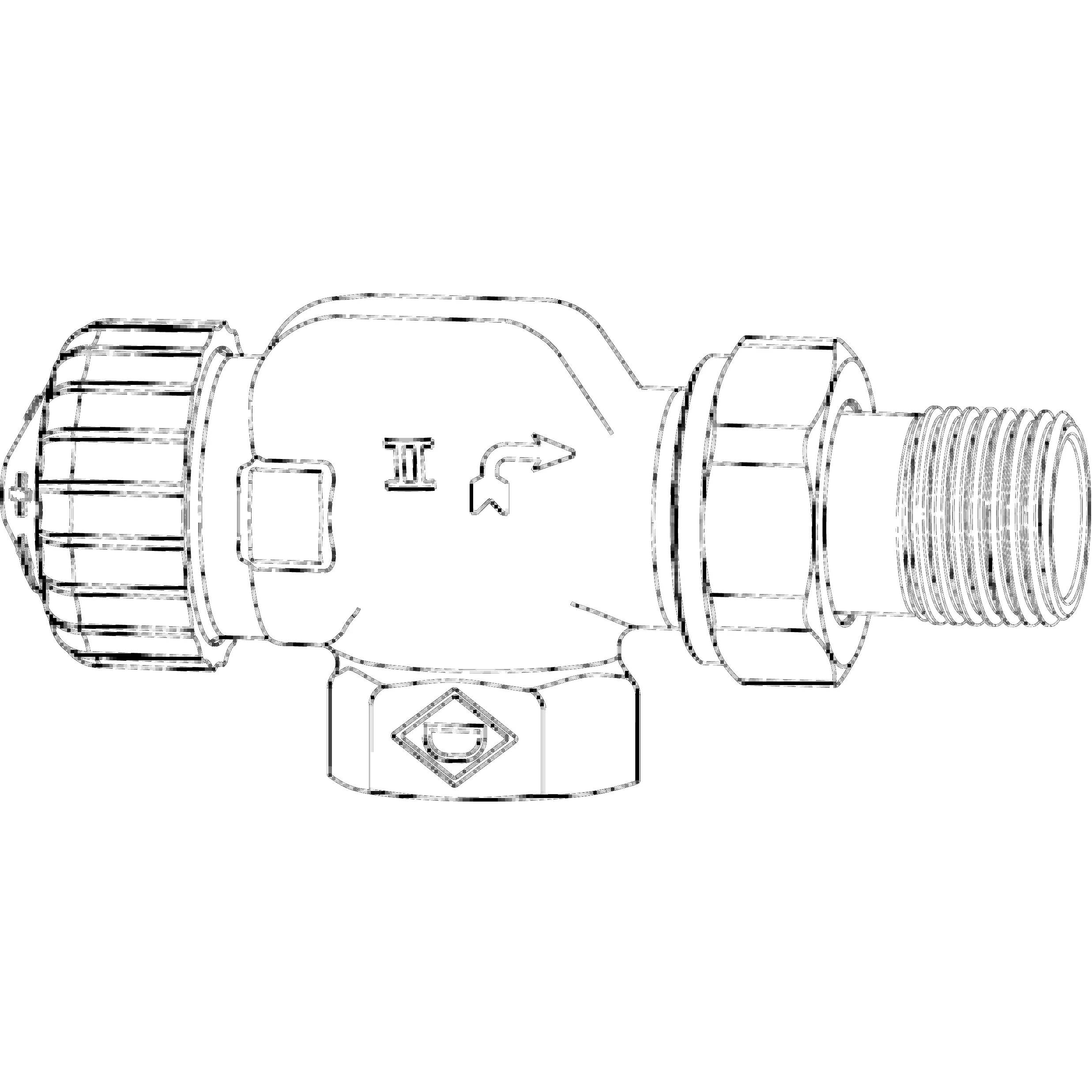 IMI Heimeier Thermostat-Ventilunterteil V-Exact II Axial, 3/8 Zoll, 1 Stk.