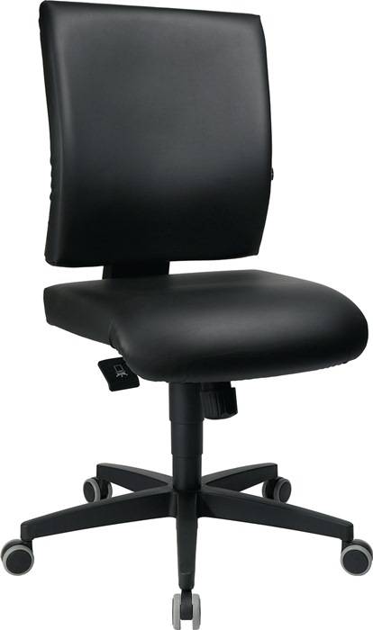 Arbeitsdrehstuhl Lightstar 10 Rl.Kunstlederbezug schwarz 410-530mm