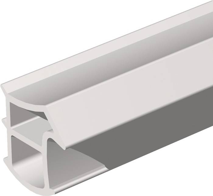 Türanschlagdg.K2154 L.5,2m z.Einstecken W-PVC blk weiß ELLEN