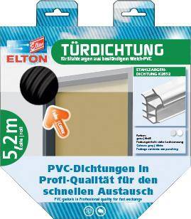 Türanschlagdg.K2154 L.5,2m z.Einstecken W-PVC blk grau ELLEN