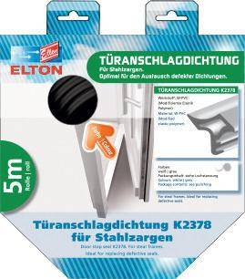 Türanschlagdg.K2378 L.5m z.Einstecken W-PVC blk weiß ELLEN