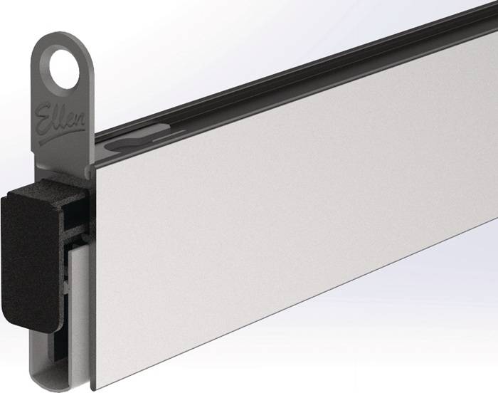 Türdichtung EllenMatic Soundproof Slim 1 stg.L.1208mm B.10mm Silik.blk silber