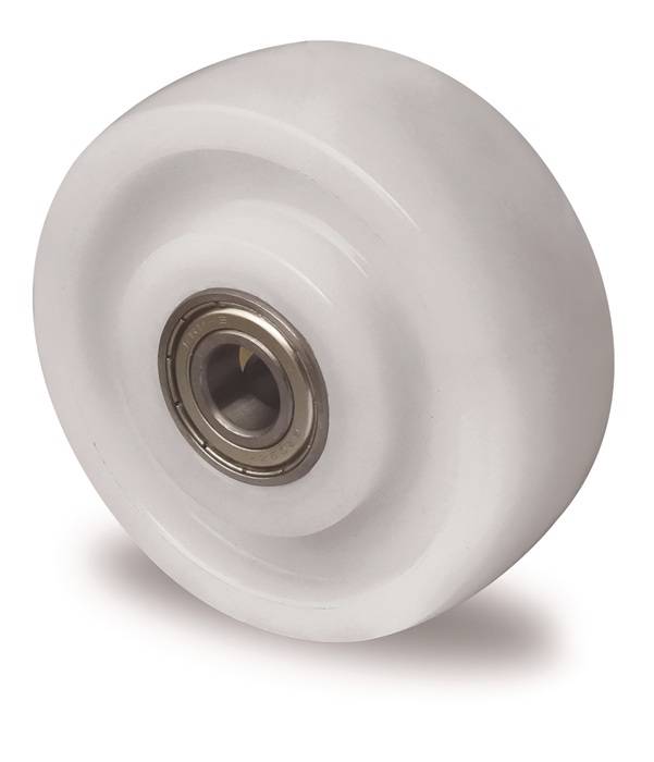 Ersatzrad D.100mm Trgf.500kg PA weiß Achs-D.10mm Nabenl.45/47mm PROMAT