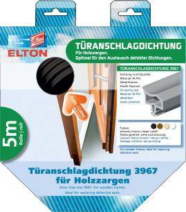 Türanschlagdg.L.5m z.Einfräsen PVC blk weiß ELLEN