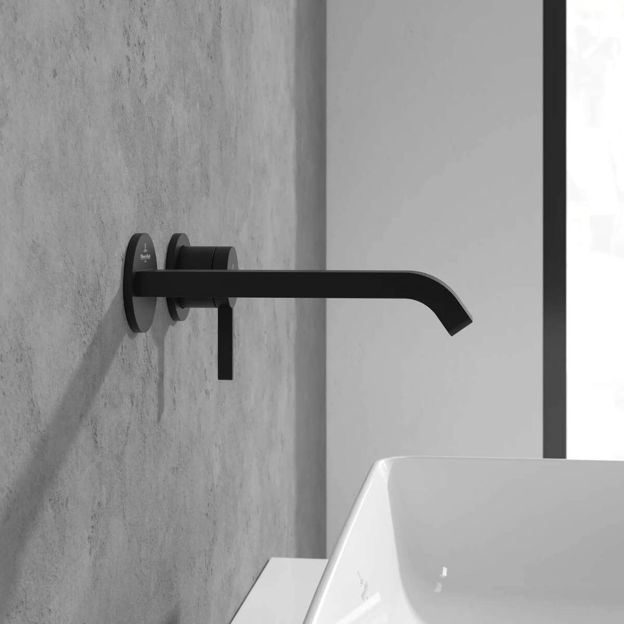Villeroy & Boch Waschtischarmatur-Set Serie Dawn 60x60×201mm ohne Ablaufgarnitur Matt Black, 1 Stk.